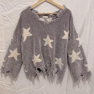 Boutique Grey Starred Sweater